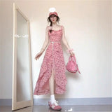 [Small Design] Irregular Flower Flowers Spring And Summer New Dress Waist Skirt Temperament Sling Skirt