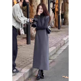 Cold-Indied Women's High-End Suit Temperament Sister Style Fashion Gray Vest Dress Bottom Shirt Two Sets Of Tide