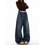 Vintage Cat Needs To Wash Black Languid Slackness Scissors Jeans New Loose Broad Leggings