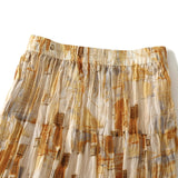 Chiffon Half-Dress Senior Sense Of Women Summer New Temperament Loose Umbrella Skirt High-Waisted A Skirt 9908
