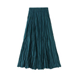 Folded Folded Skirt Half Skirt Autumn And Winter Girl A Word Long With Sweater Winter Skirt Wrinkled Winter Skirt 8862