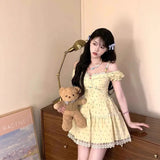 Dopamine Candy Sweet Sweet Sweet Sweet Lace Dress Girl + Summer Sunscreen Shawl Cardigan Two Sets
