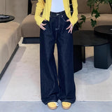 Straight Jeans Women's 2025 Summer Trend With New High-Waisted Loose Leisure Broad Leggings