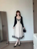Solo Explosion ~ Lace Secret ~ Sexy Lace Suspension French Lace Ribbon Ribbon Ribbon Receipt Waist Netɴ Dress Woman