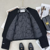 Inner Velvet French Style Temperament Short Coat Autumn And Winter New Thick High-End Famous Coarse Flowers On The Top