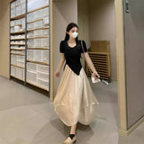 New Chinese Irregular Self-Repair Slim Design On The Design Of The Half-Body Dress Women's Summer 2025 New Fashion Two-Case