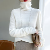 First-Line Ready-To-Wear Wool Blends 2026 Autumn And Winter Women's Heap Collar New Short-Scribled Knitted Bottom Sweater