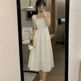 French Dress Women's Summer 2026 New Medium And Long-Term Collection Waist Thin External Wear Temperament First Love Sling Skirt Women's Dress