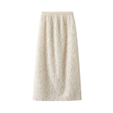 High-End Design Feather Esu On Women's Dress This Year's Popular Half-Skirt Ass And Long Skirts Autumn And Winter 8511