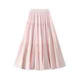 Lady Style Temperament Small Fresh Chiffon Half Skirt 2025 Spring New Korean Version Of The Age Reduction Half-Body Skirt 9188