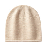 Cashmere 2026 Autumn And Winter New Women's High-End Solid Color Knitting Thick To Keep Warm Fashion Cloud Flowers Casual Hat