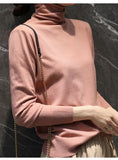 Temperament Wool Bottom Knitted Shirt 2026 Autumn And Winter Women's New Stack High-Necked Cover Solid Color High-Ball Sweater