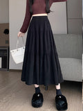 Cake Skirt Half Dress Autumn And Winter Woman 2025 New Pear-Shaped Body Shaded Thin A-Character Skirt Casual Temperament Half Skirt