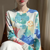 Lyselle Tians 2026 Spring And Summer Ms. Tie-Dye Short Leisure Collar Long-Sleeved Bottoming Shirt Try To Catch Up Jacket