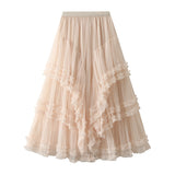 Spring 2025 New Crobs Thin Multi-Level High-Grade Yarn Dress High-End Yarn Skirt Fairy Dress 1298