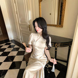 High Sense Of New Chinese Style Dress Women Summer New High-End Temperament Slim Dress Cheongsam Dress