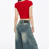 Butter Jeans Women 2025 Winter Breaking Cool Jazz Dance Loose Wide Legs And Knife Pants