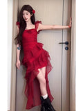 Design A Small Seaside Holiday Dress Pure Style Hottie Wearing French Temperament Tail Sling Dress