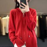 Wool Blended 2026 Autumn And Winter New Women's Short Zipper Open-Shirt Loose Large Knitted Hoodie