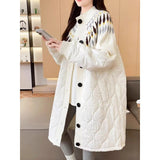 Large-Size Women's Clothing 2026 Autumn And Winter New Cotton Coat Women Show Thin Fat Mm Fat Sister In The Long Burst Of High-End Sense