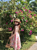 Rich Family Thousand Gold Miu Yunnan Dali Tourism Holiday Flowers Stained With Broken Flowers Hanging Back Pure Lust Dress
