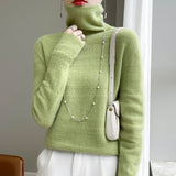 First-Line Ready-To-Wear Wool Blends 2026 Autumn And Winter Women's Heap Collar New Short-Scribled Knitted Bottom Sweater
