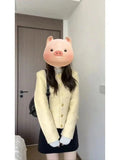 Temperament Small Fragrant Wind To Collect Short Hair Coat Women 2025 Autumn And Winter New Round Neck Long Sleeve Top
