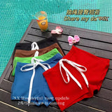 Black Tight Casual Shorts Women Summer Little Hottie Rope High Waist Thin Straight Trousers Repair Warm Pants