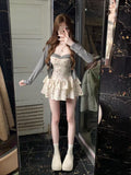 New Spring And Summer Cardigan Dress Sweet And Spicy Flowers Slim Two Sets Of Thin And Gentle Temperament Pure Desire Suit