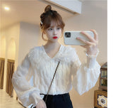 Women's Top In Dolls In Dolls Spring And Autumn 2026 New Sweet Fold Design Small Shirt Long-Sleeved Shirt