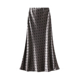 Wave Half-Dress Girl Spring New High-Waist Temperament Straight Bag Hip Skirt Winter Skirt Long A Skirt 9859