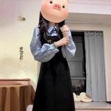 Fake Two College Style Long-Sleeved Dress Women Spring And Autumn 2026 New Teaching Interview Korean Style Wearing Suit