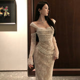 Annual Conference Robe Dress Design Lace Fishtail Breasts Skinny Ambience Ambience Dress