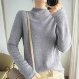 Wool Half-High Collar 2026 Autumn And Winter New Women's Short-Case Korean Version Of The Knitted Bottom Sweater