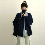 Super Good-Looking Check-Colored Jacket Women's Autumn And Winter 2026 New Retro Fake Two Splicing Loose Leisure Jacket Tide