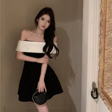 Temperament Famous Birthday Dress High Light Luxury Small Robe High Sense Small Dress Shoulder Dress