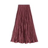 Folded Folded Skirt Half Skirt Autumn And Winter Girl A Word Long With Sweater Winter Skirt Wrinkled Winter Skirt 8862