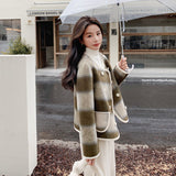 Cummit Xiao Xiang Style High-Level Sense Cashmell Coat Female Short Hair This Coat British Wind Collar Double Row Autumn Winter