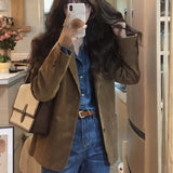 This Year's Popular Spring And Autumn New Small Suit Feel Elegant Ll óO Corduro Jacket Girl Small
