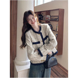 French-Style Tuxedo Small Fragrant Coat 2025 Autumn New Temperament Style Short Coarse Flowers On The Top