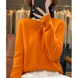Support Quality Inspection Seamless 100% Pure Wool 2026 Line Ready-On-Line Autumn And Winter New Round Collar Knitted Bottom Sweater