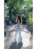 Pure Lusty Fairy Crumbs Hanging Dress Women's Early Spring Seaside Holiday Sweet And Spicy Temperament Long Skirt