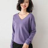 Wool Blended 2026 Autumn And Winter New Women's Round V. Collar Loose Short Jacket On The Head Of The Bottom Knitting Sweater
