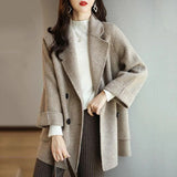 2025 Autumn And Winter New Hair, The Long Coat Female Fashion Style Loosely Show Thin And Yang Small Children's Clothing