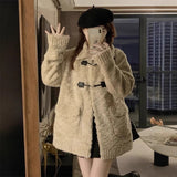 Little Xiangfeng Lamb Wool Cotton Women 2025 Winter New Korean Version Of The Cute Sweet Loose Plush Coat