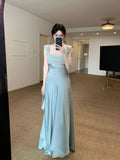 High-End Sapphire Set Of Sapphire Light Luxury Dress 2026 New Heavy Industry Nail Bead Banquet Dress Hanging Long Skirt