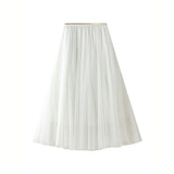 Net Dress Half-Dress Woman 2025 New Spring And Summer Long Dress Long-Term Long-Singlin Long-Singed-Long-Shaped High-Waisted Skirt Ponyy Ffy Skirt 0803