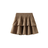 Wicked Short Skirt Women Autumn New Tight Waist 100 Folded Skirt Anti-Bungop Skirt Light Fluffy Cake Skirt 8001