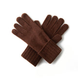 New Men's And Women's Same Solid Color Draw For The Autumn And Winter Of 2026, Goat Woolen Riding Windproof Outdoor Knitted Gloves