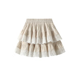 Silket Ballet Lace Cake Skirt Half Skirt Girl Autumn Punge Skirt Lateral Lace Skirt D998